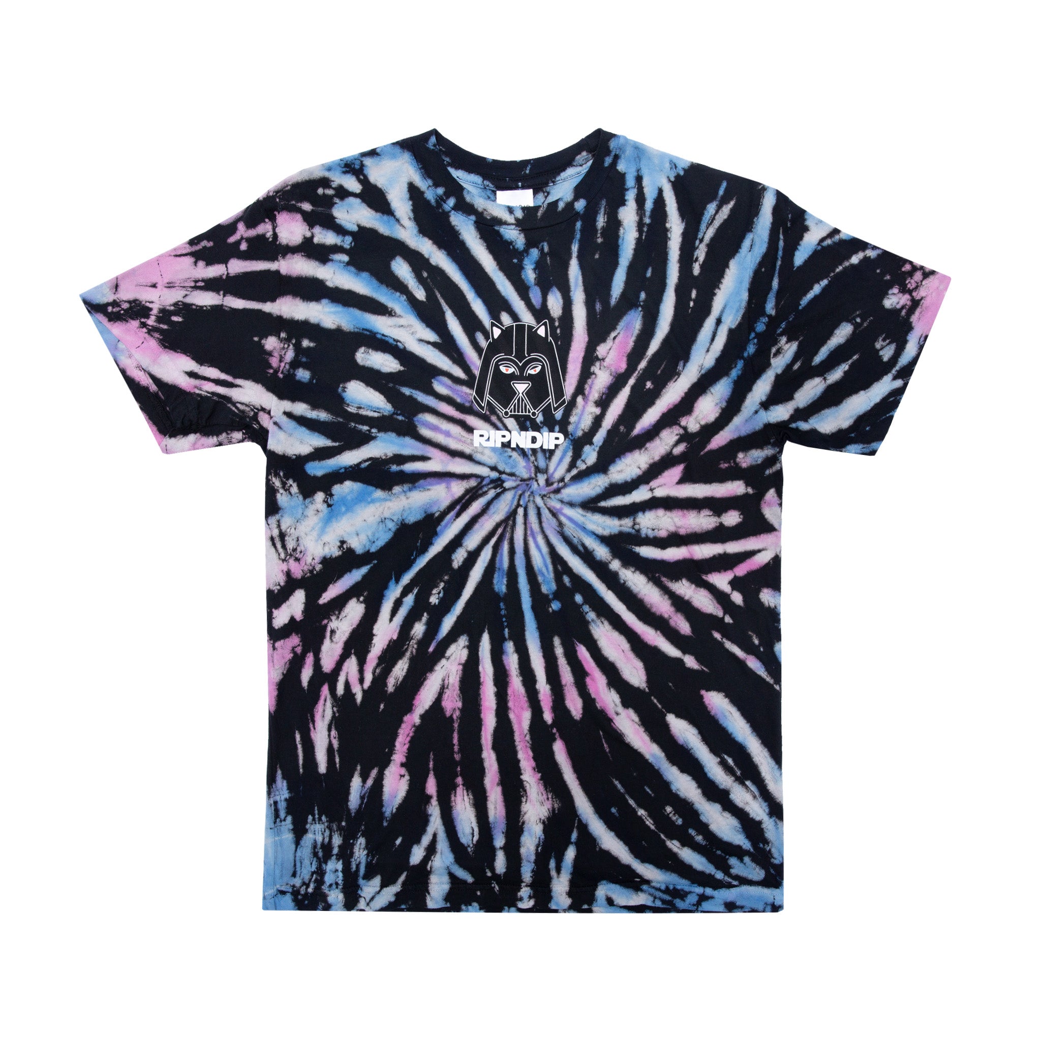 RIPNDIP Far Far Away Tee (Black/Pink/Blue Spiral Dye)