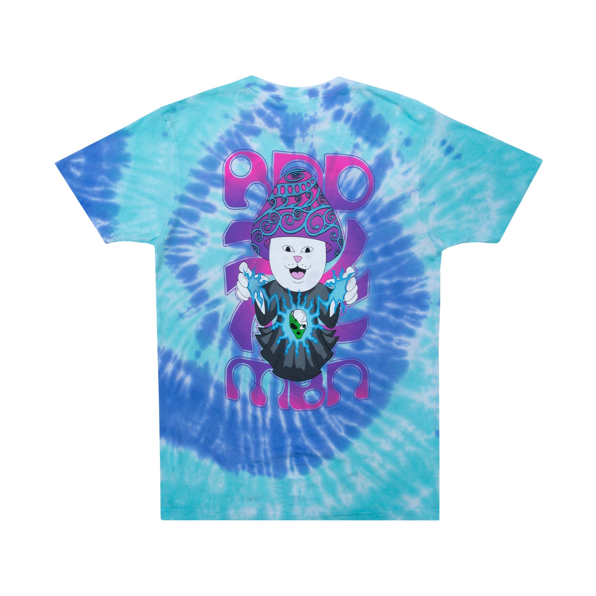 RIPNDIP Wizard Tee (Blue/Aqua Spiral Dye)