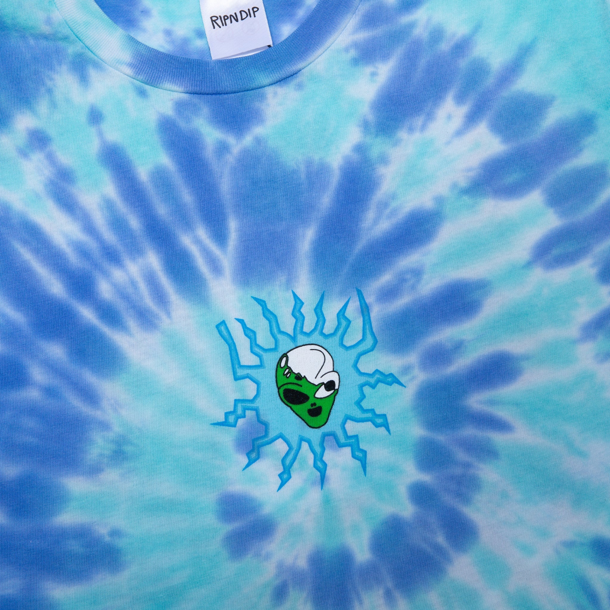 RIPNDIP Wizard Tee (Blue/Aqua Spiral Dye)