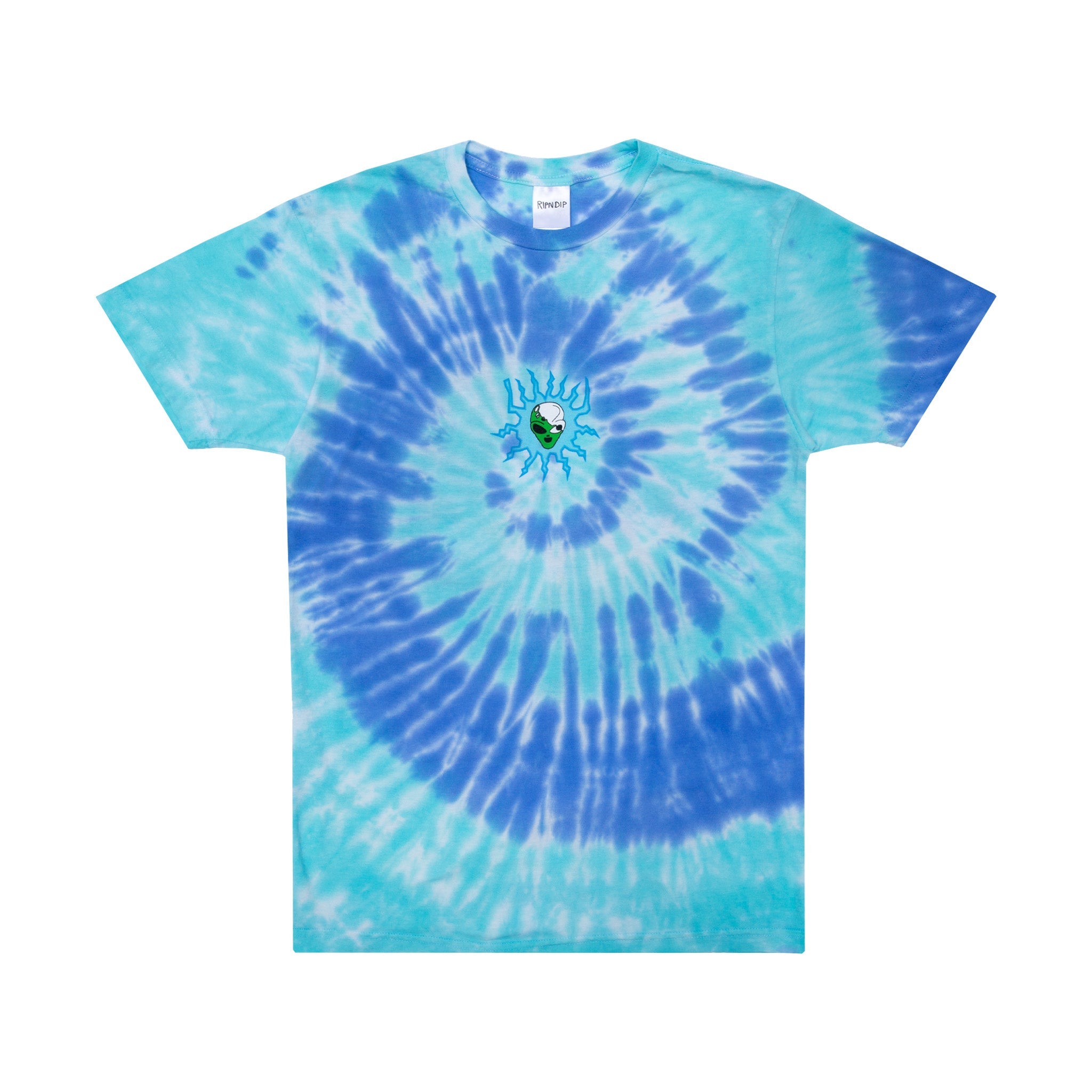 RIPNDIP Wizard Tee (Blue/Aqua Spiral Dye)