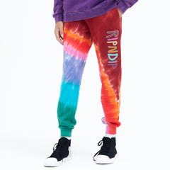 347205 OG Prisma Embroidered Sweatpants (Red Tie Dye)