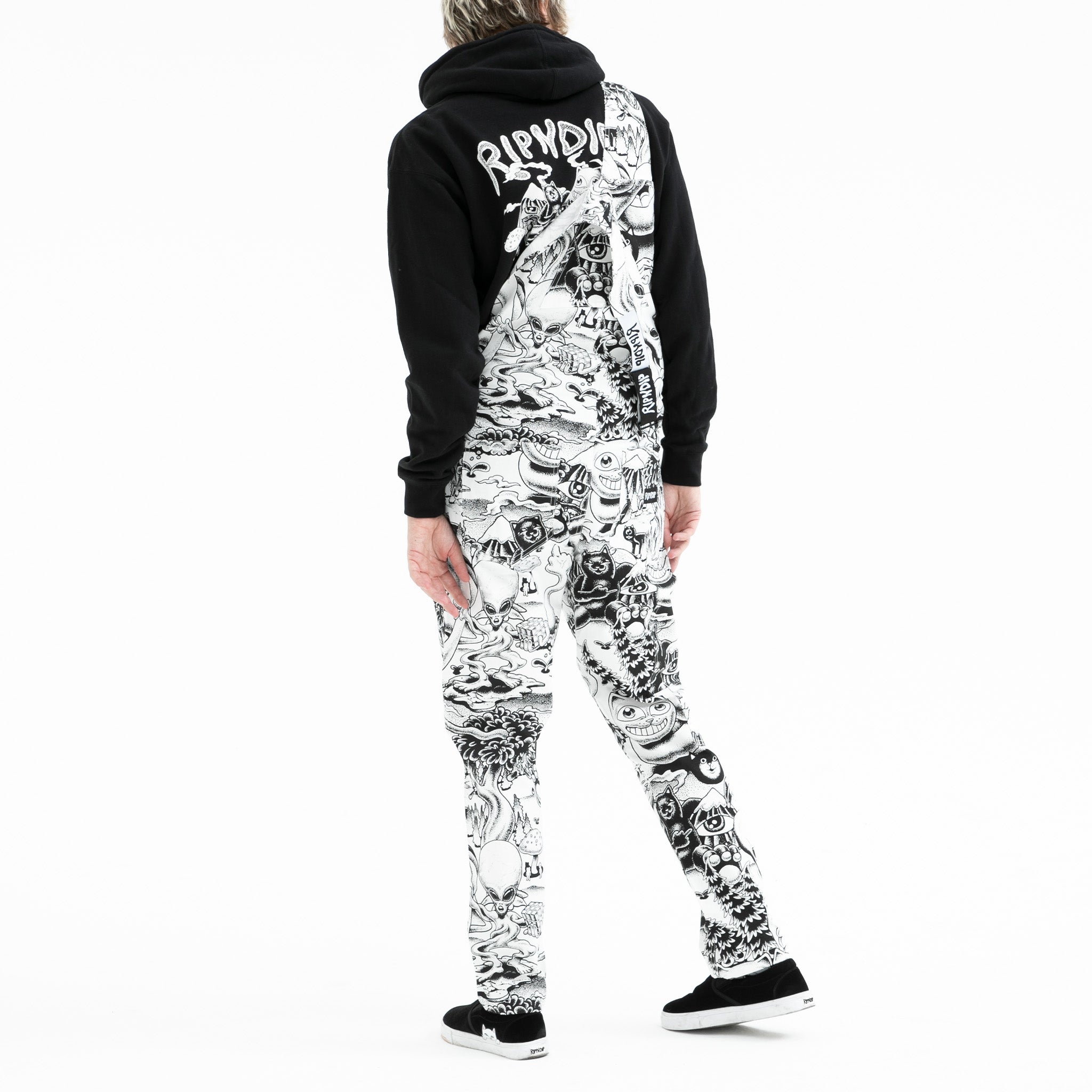 RIPNDIP Dark Twisted Fantasy Overalls (Black/White)