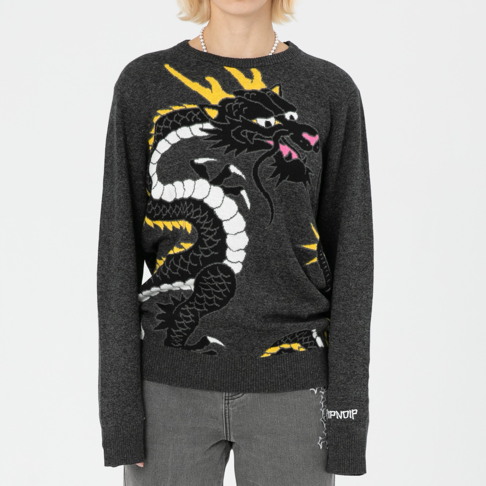 RIPNDIP Ryu Knit Sweater (Black Heather)