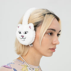 RIPNDIP Lord Nermal Sherpa Earmuffs (White)
