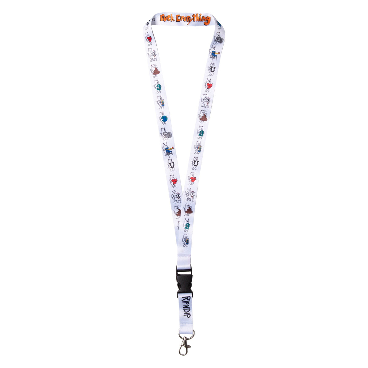RipNDip Fuck Everything Lanyard (White)
