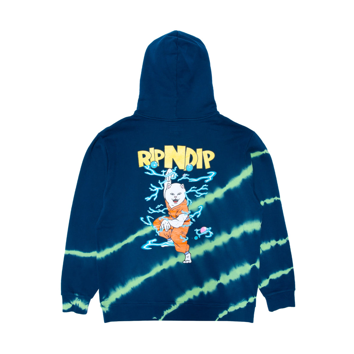 RIPNDIP Super Sanerm Hoodie (Navy/Neon Green Dye)