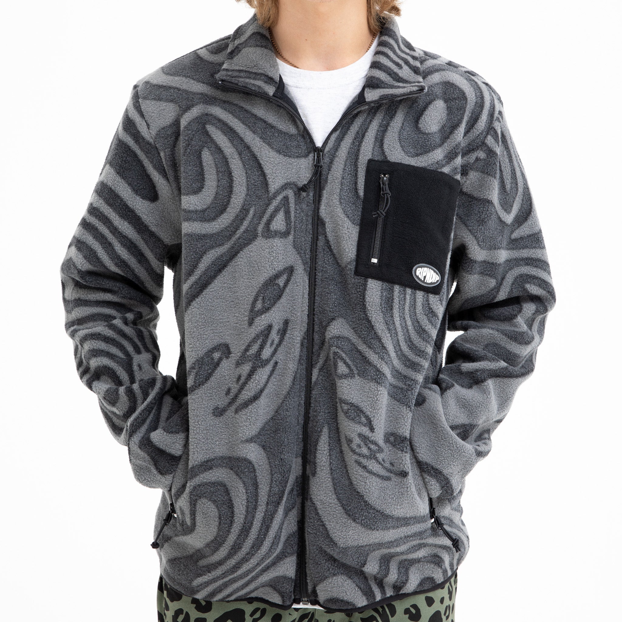 RIPNDIP Hypnotic Polar Fleece Jacket (Black)