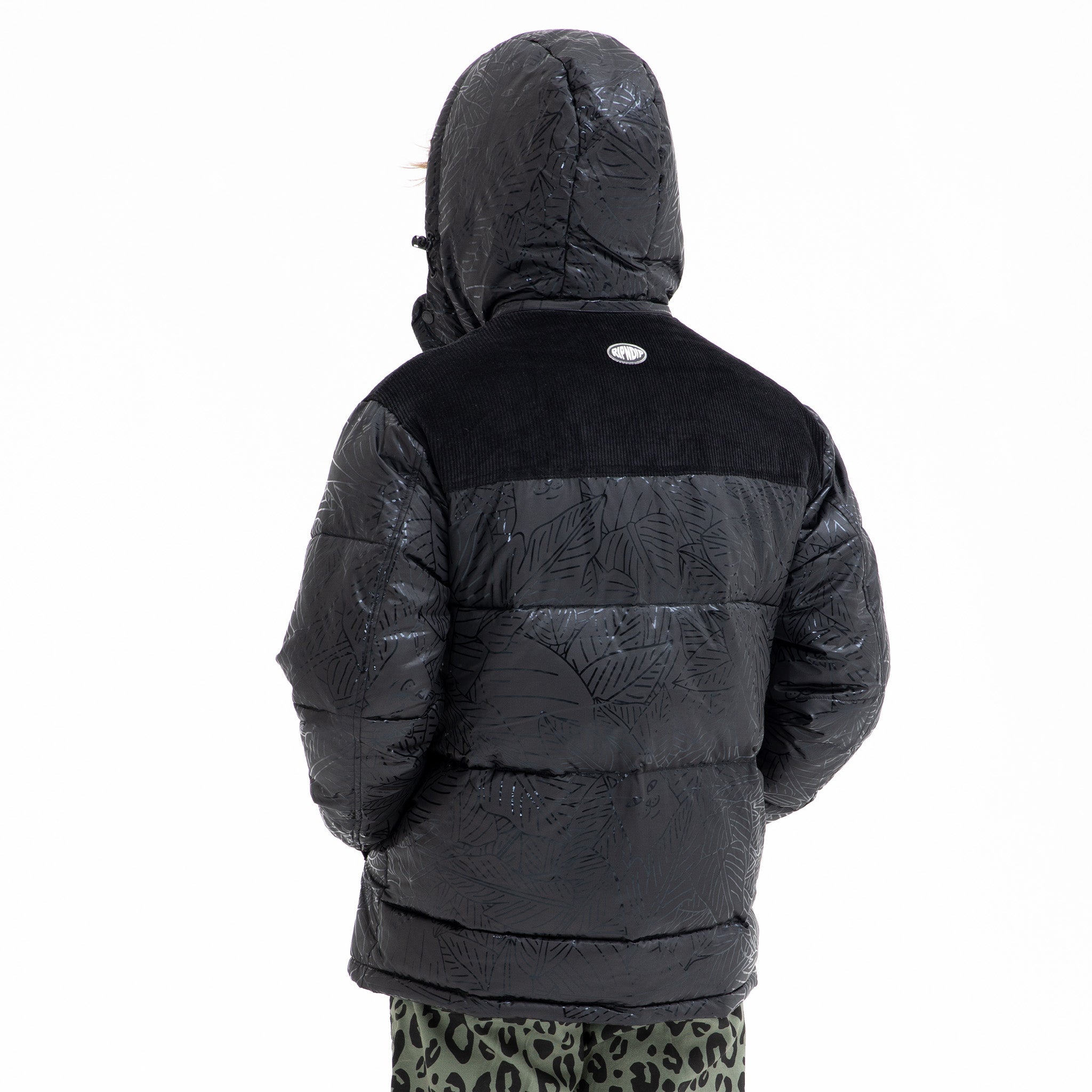 RIPNDIP Griffith Hooded Puffer Jacket (Black)