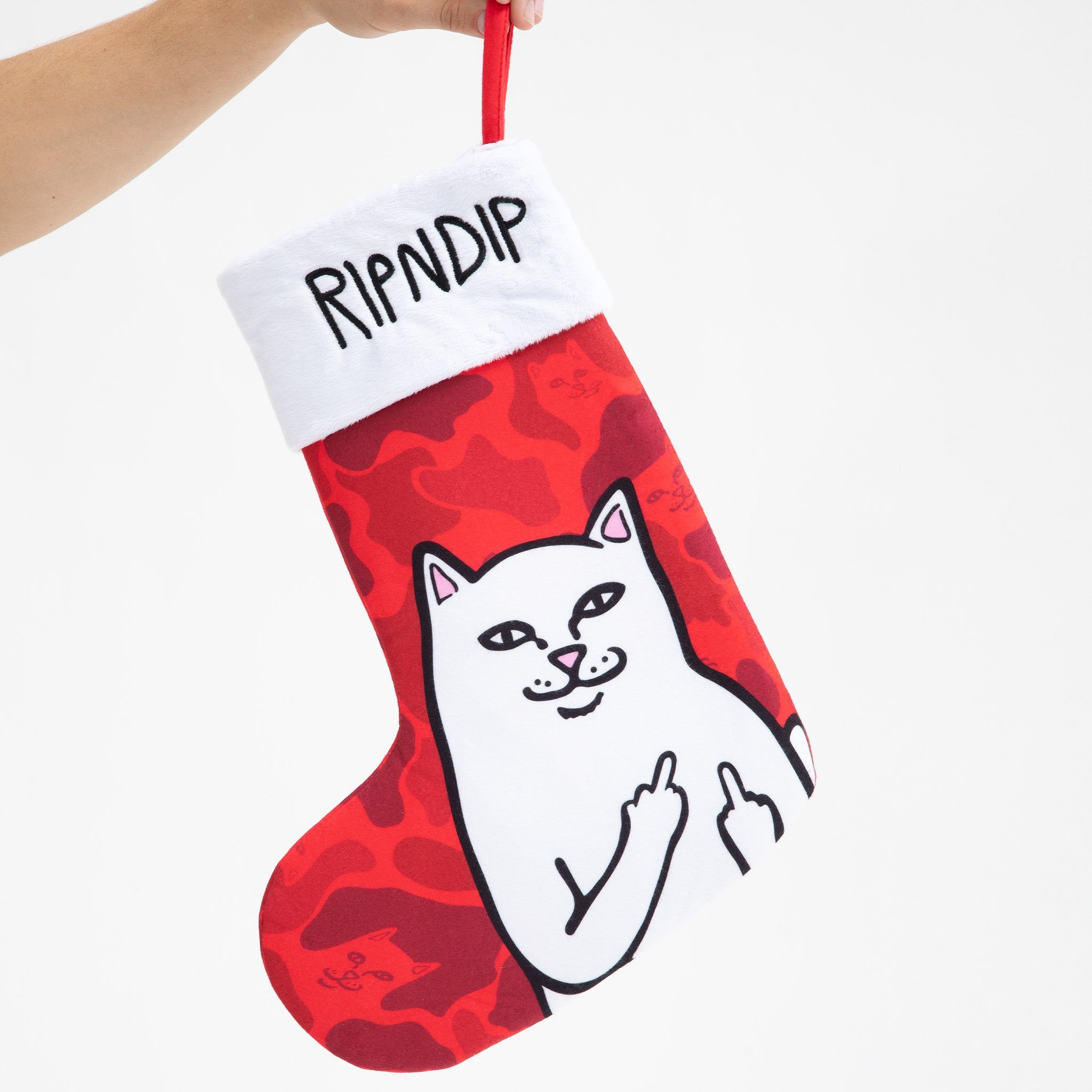 RIPNDIP Lord Nermal Christmas Stocking (Red)