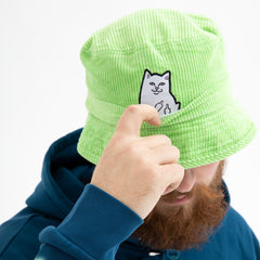 RIPNDIP Lord Nermal Corduroy Bucket Hat (Mint)