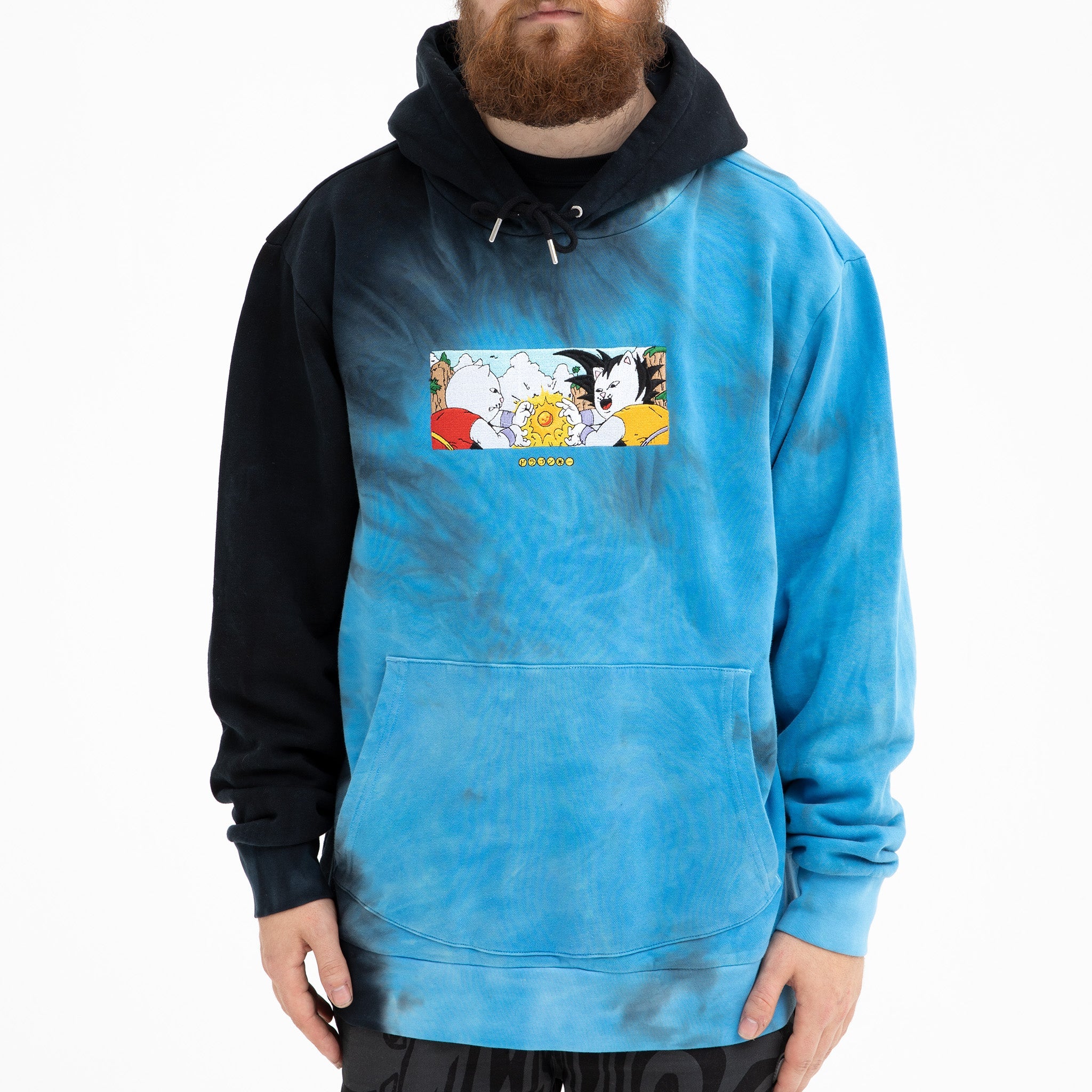 RIPNDIP Nermku Battle Hoodie (Black/Blue Dye)