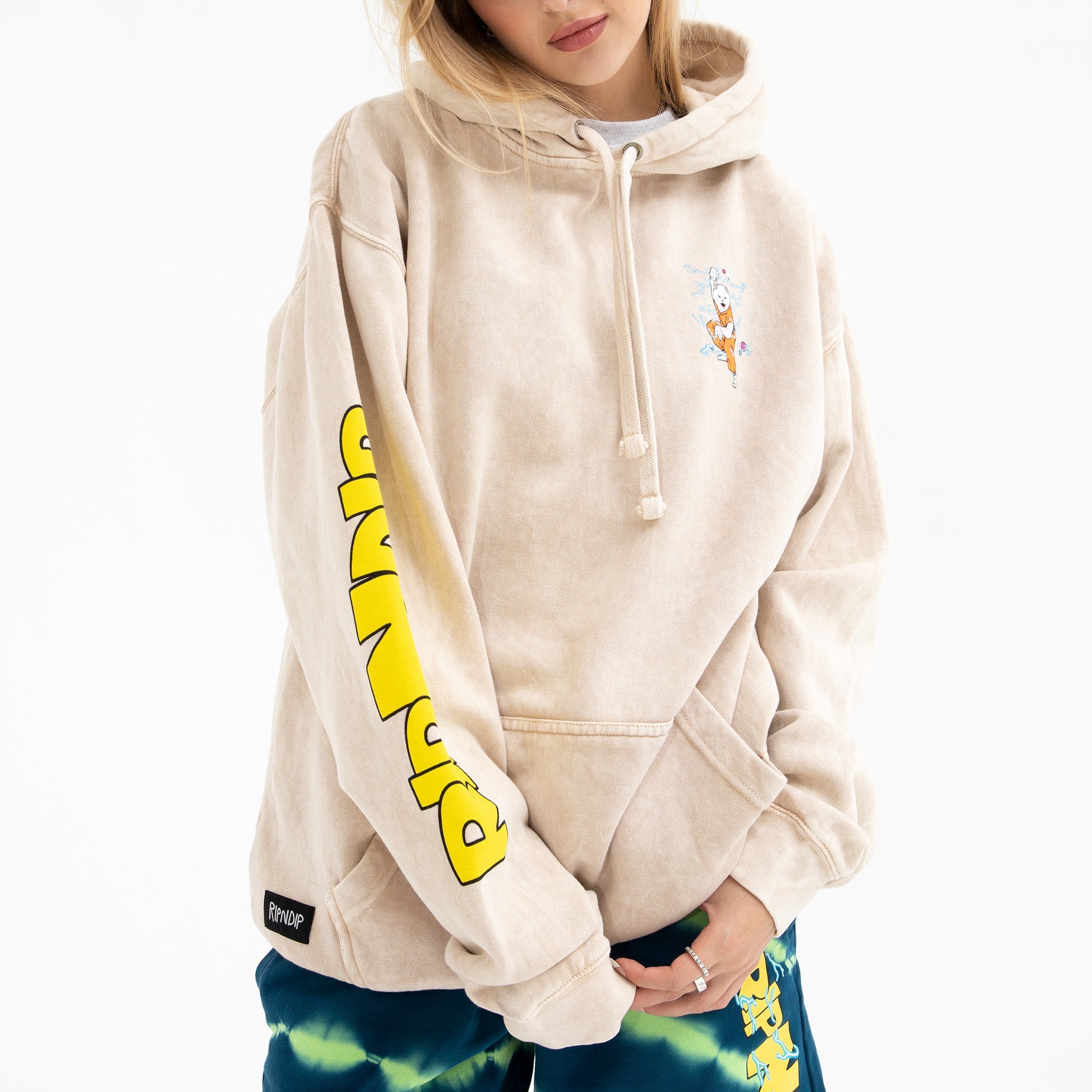 RIPNDIP Super Sanerm Hoodie (Beige Vintage Wash)