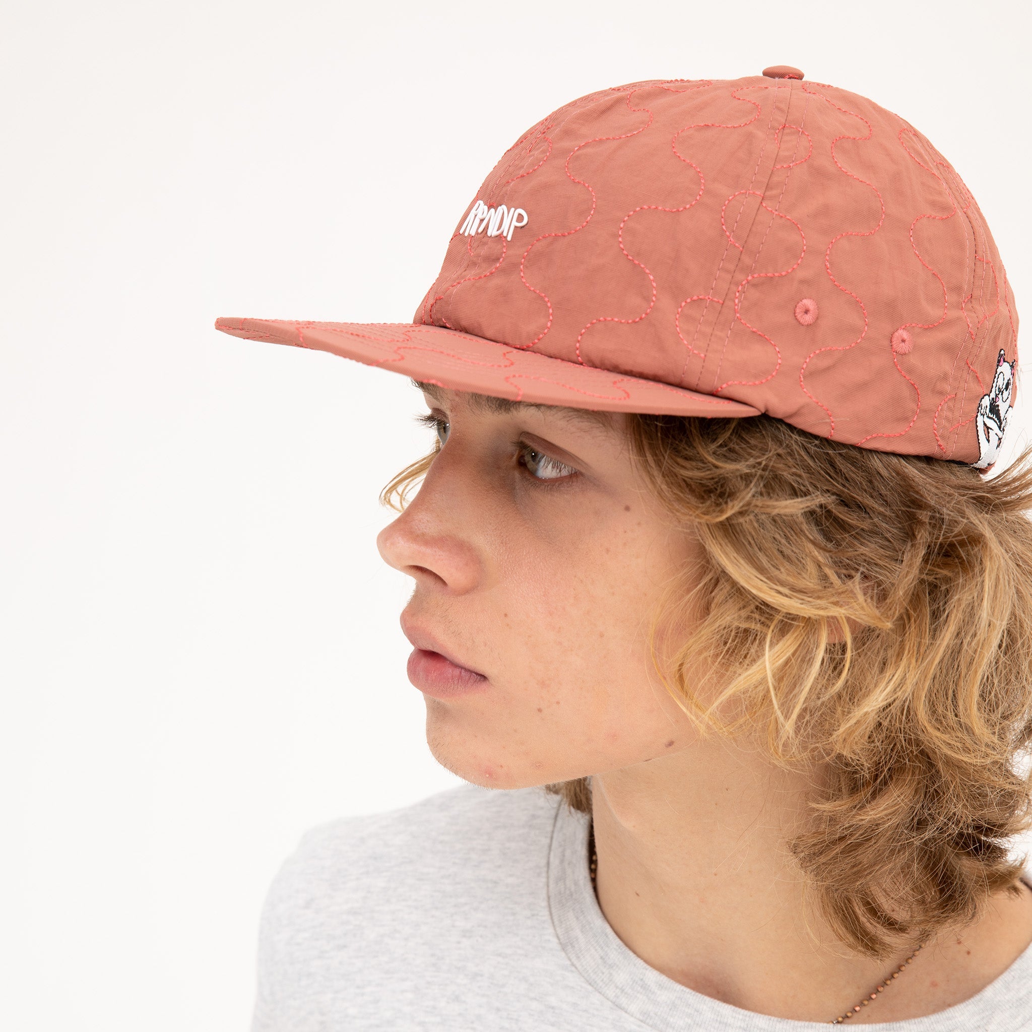 RIPNDIP Shmoody 6 Panel Quilted Strapback (Clay)