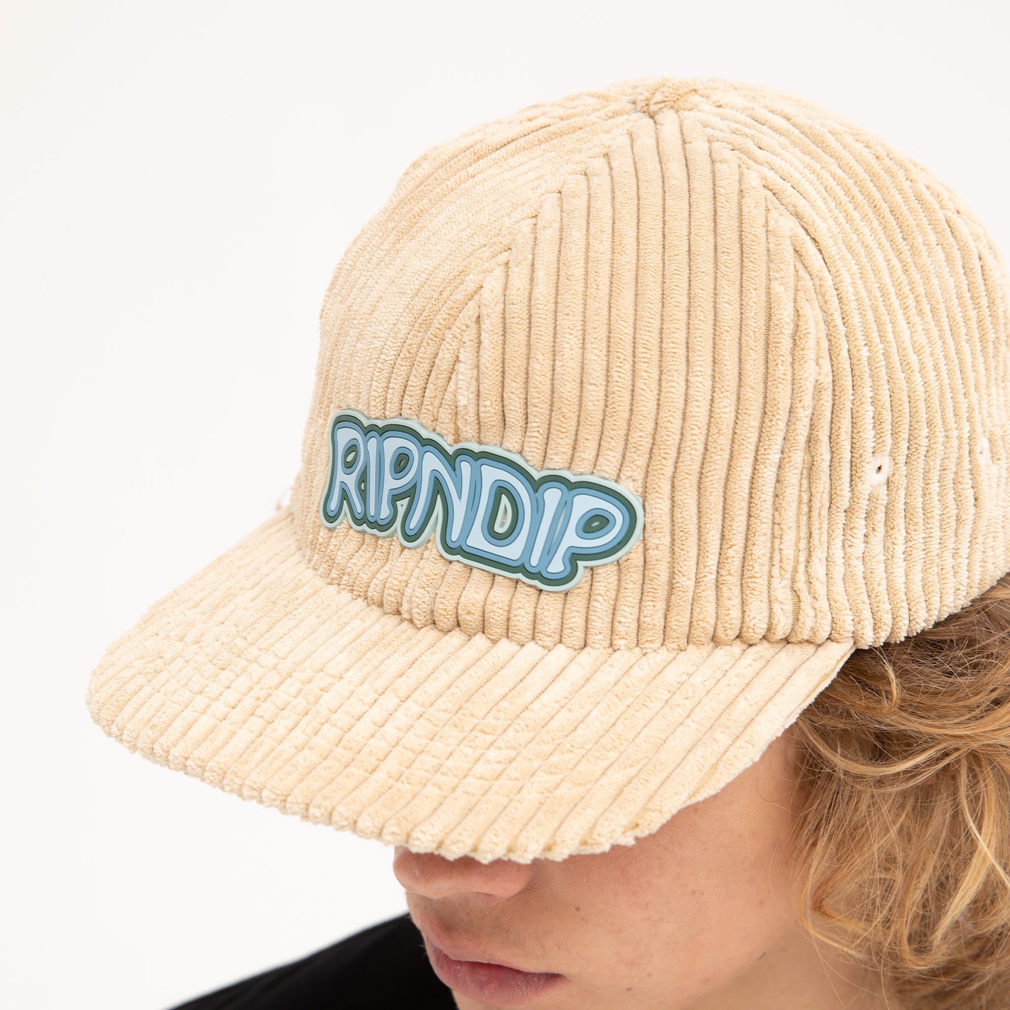 RIPNDIP Intertwined 6 Panel Corduroy Strapback (Khaki)