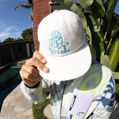 RIPNDIP Get A Grip 6 Panel Corduroy Strapback (White)