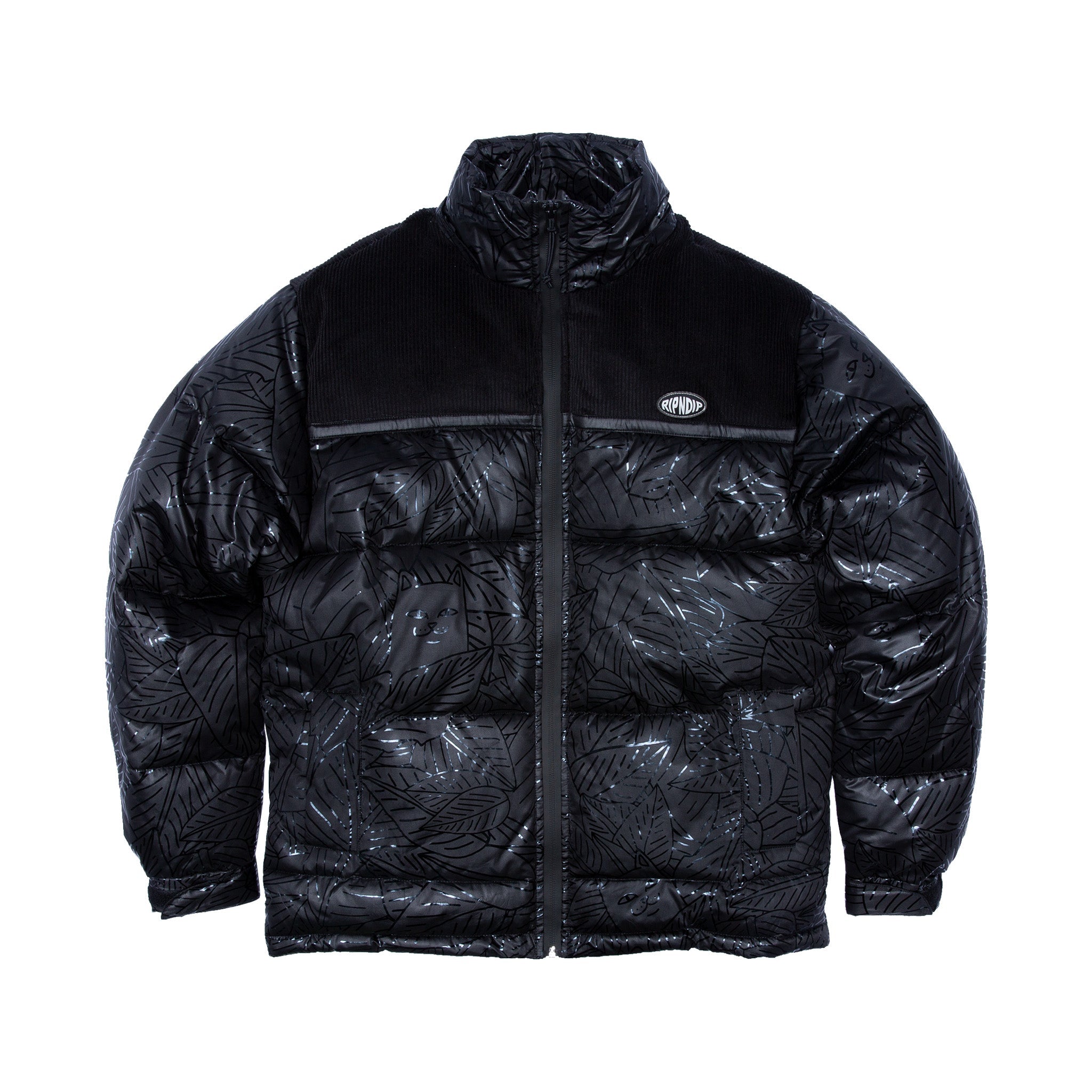 RIPNDIP Griffith Hooded Puffer Jacket (Black)