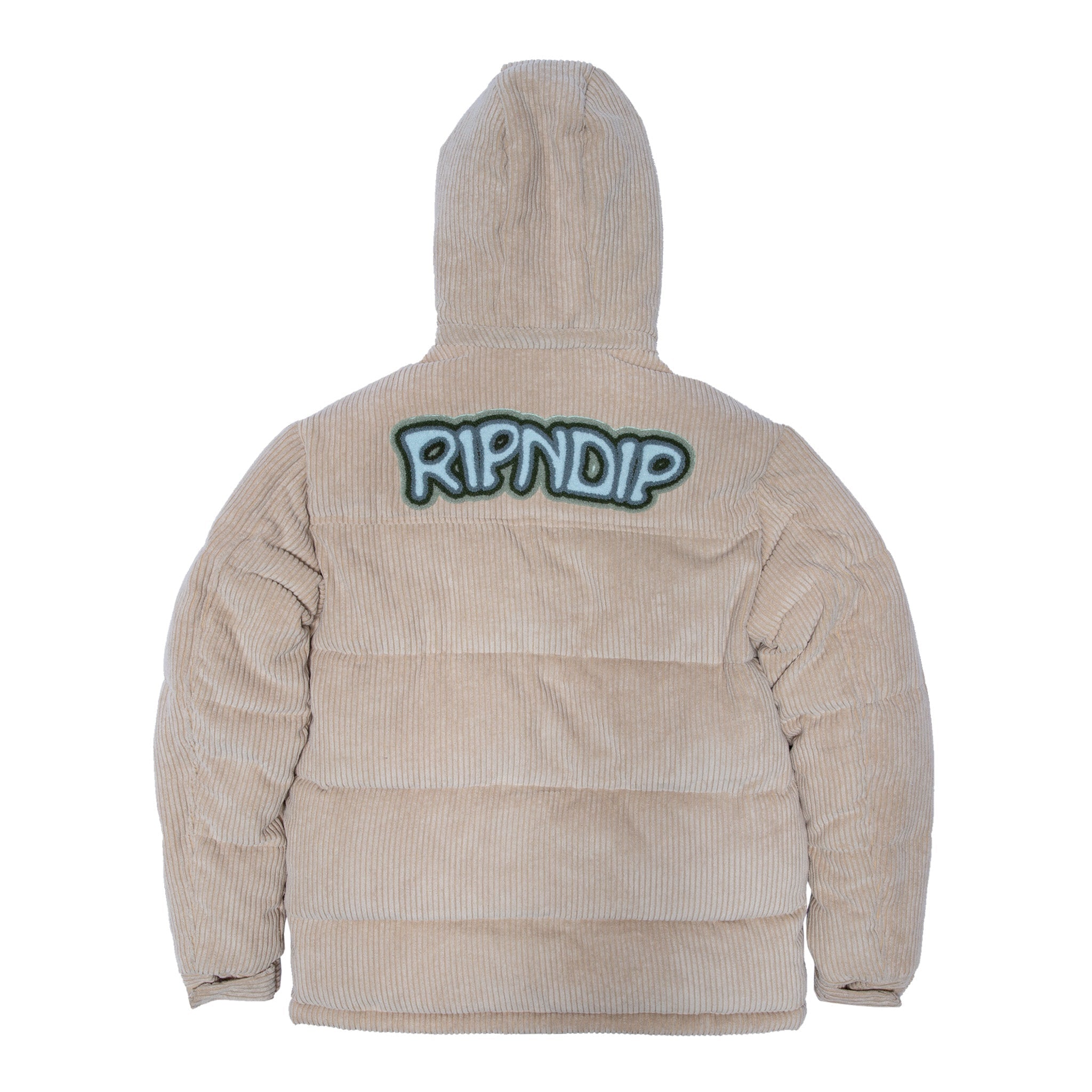 351545 Intertwined Corduroy Puffer Jacket (Khaki)