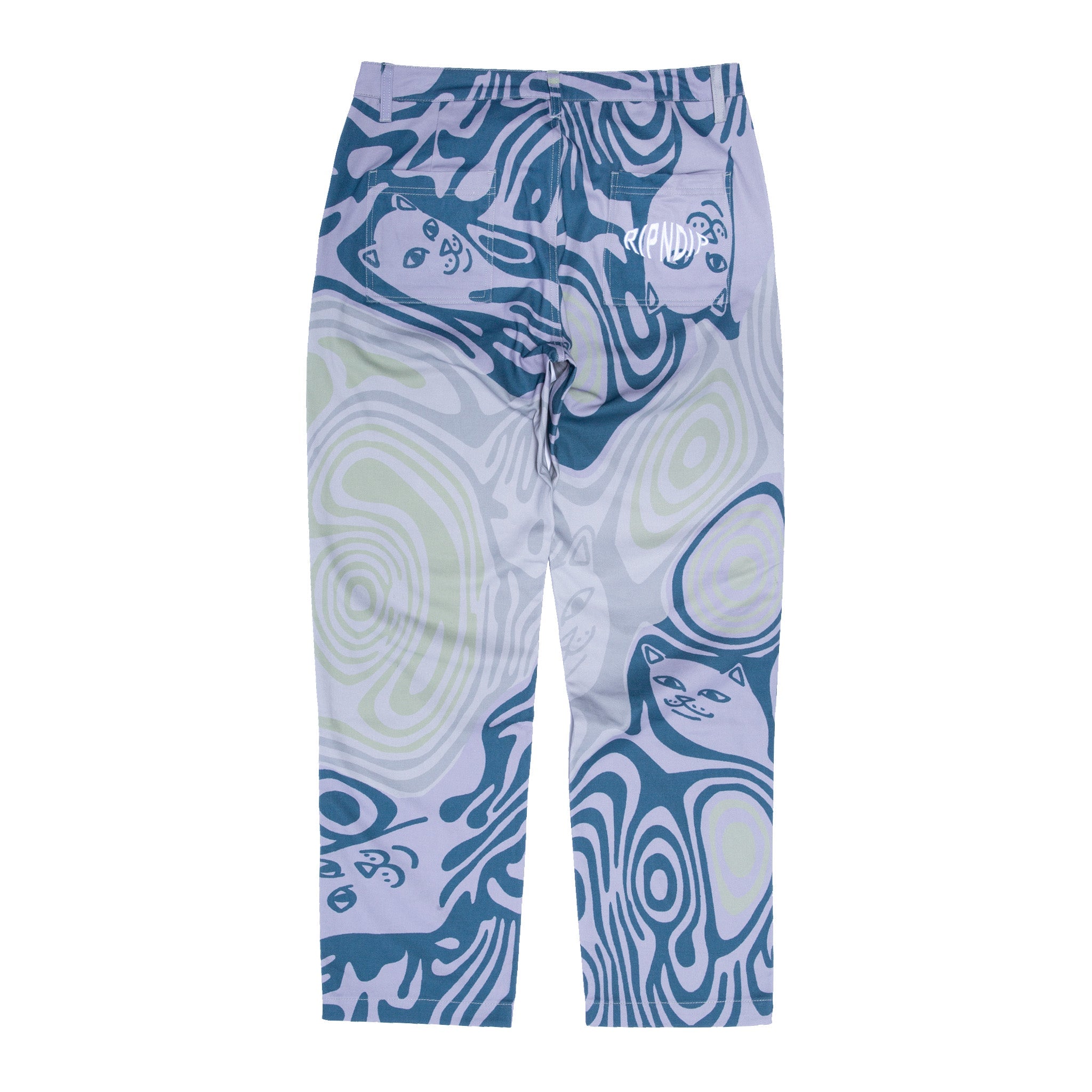 RIPNDIP Hypnotic Twill Pants (Grey/Lavender/Neon)