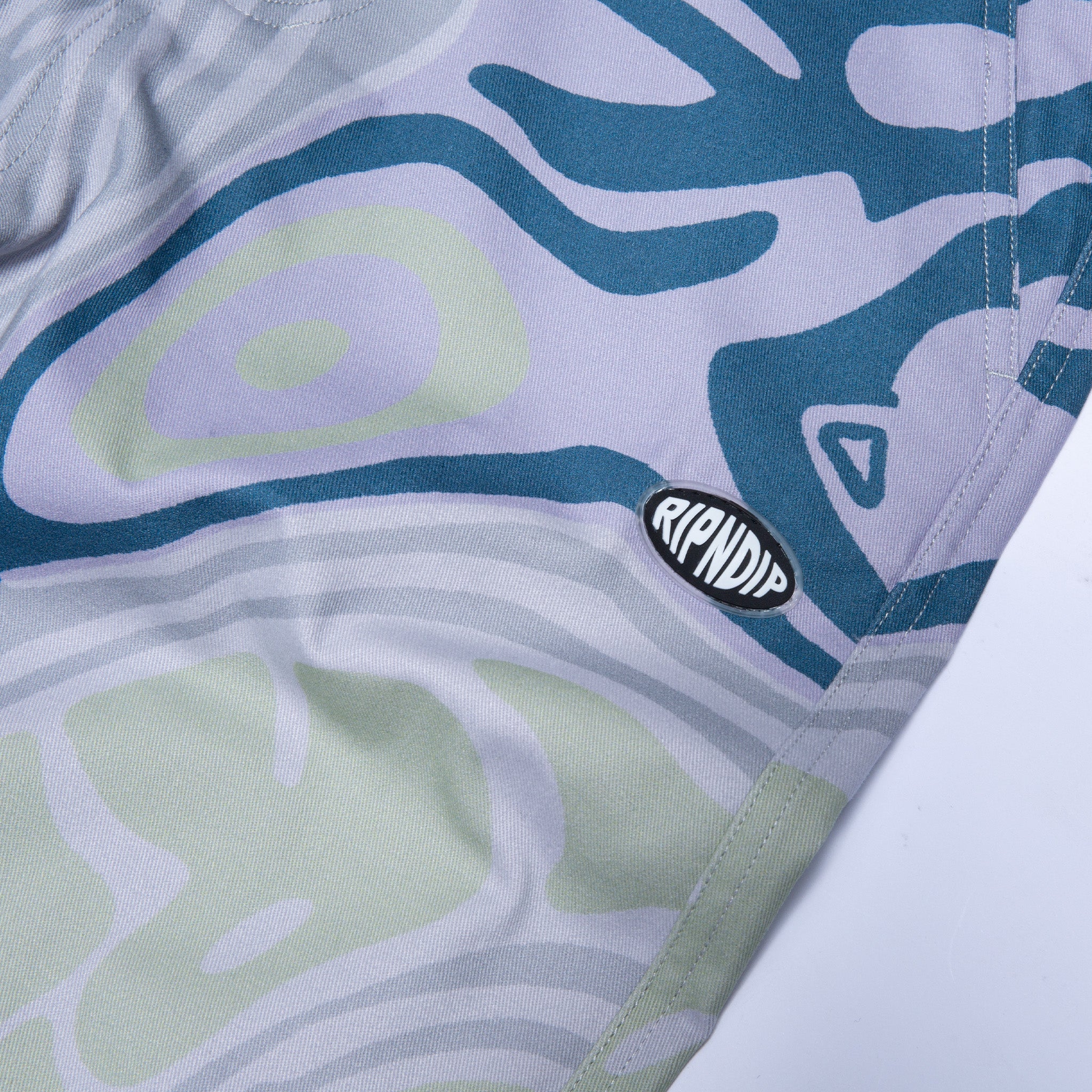 RIPNDIP Hypnotic Twill Pants (Grey/Lavender/Neon)