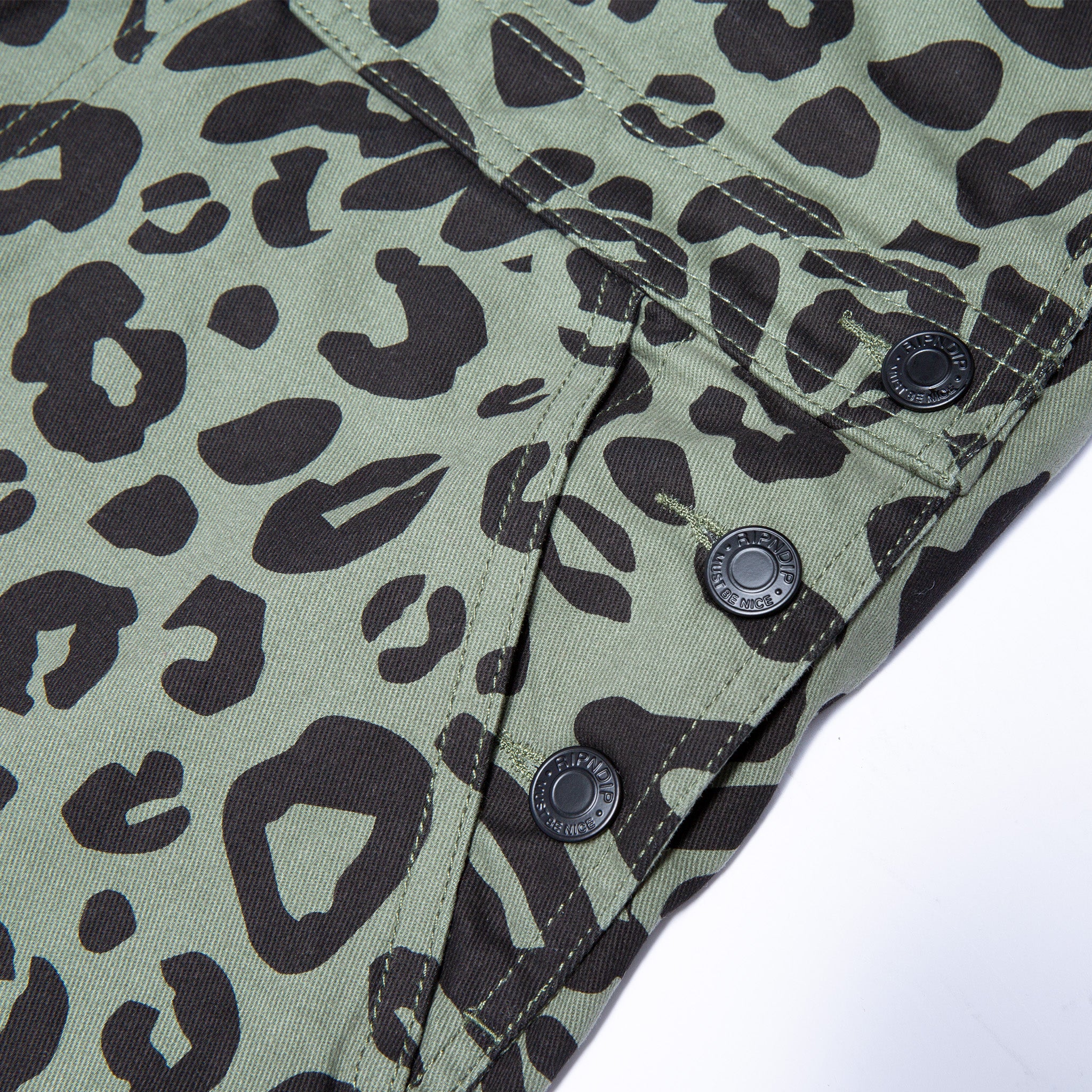 RIPNDIP Spotted Cotton Twill Overalls (Olive)