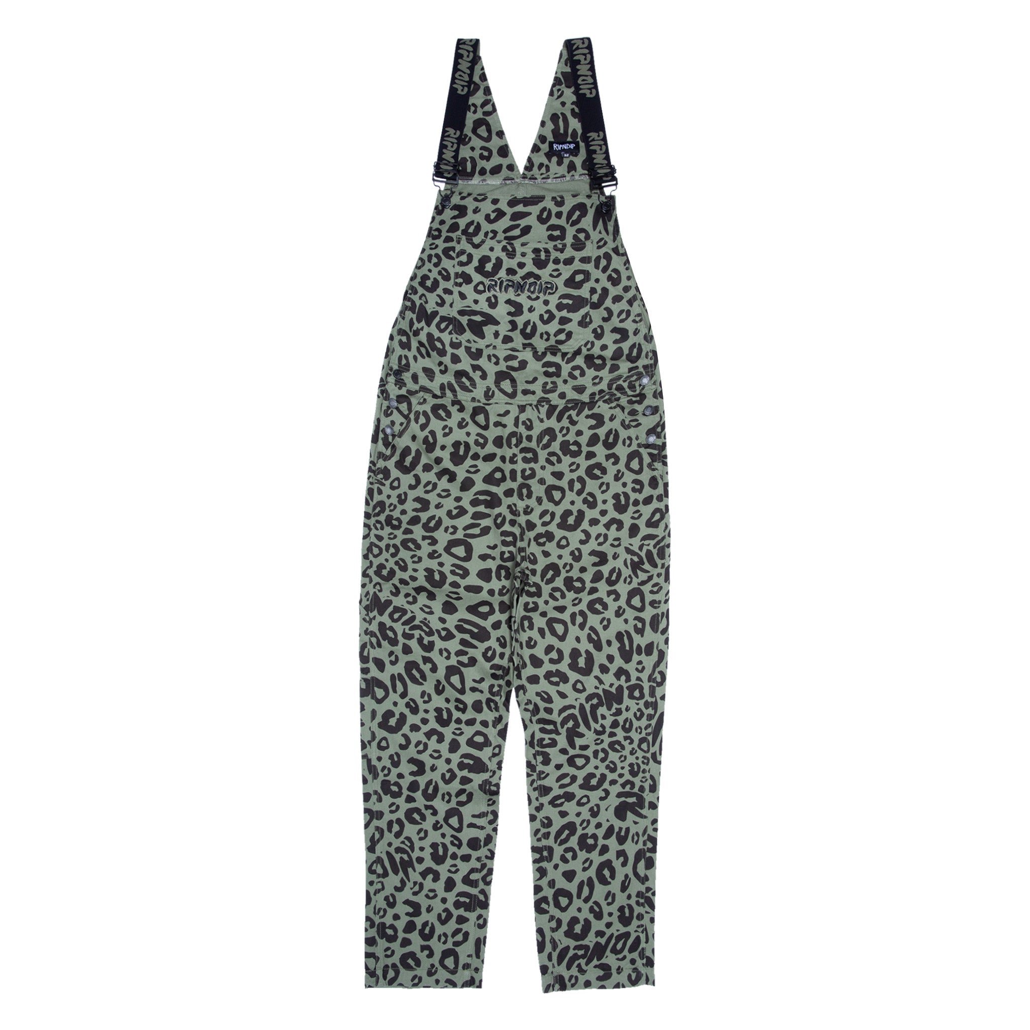 RIPNDIP Spotted Cotton Twill Overalls (Olive)