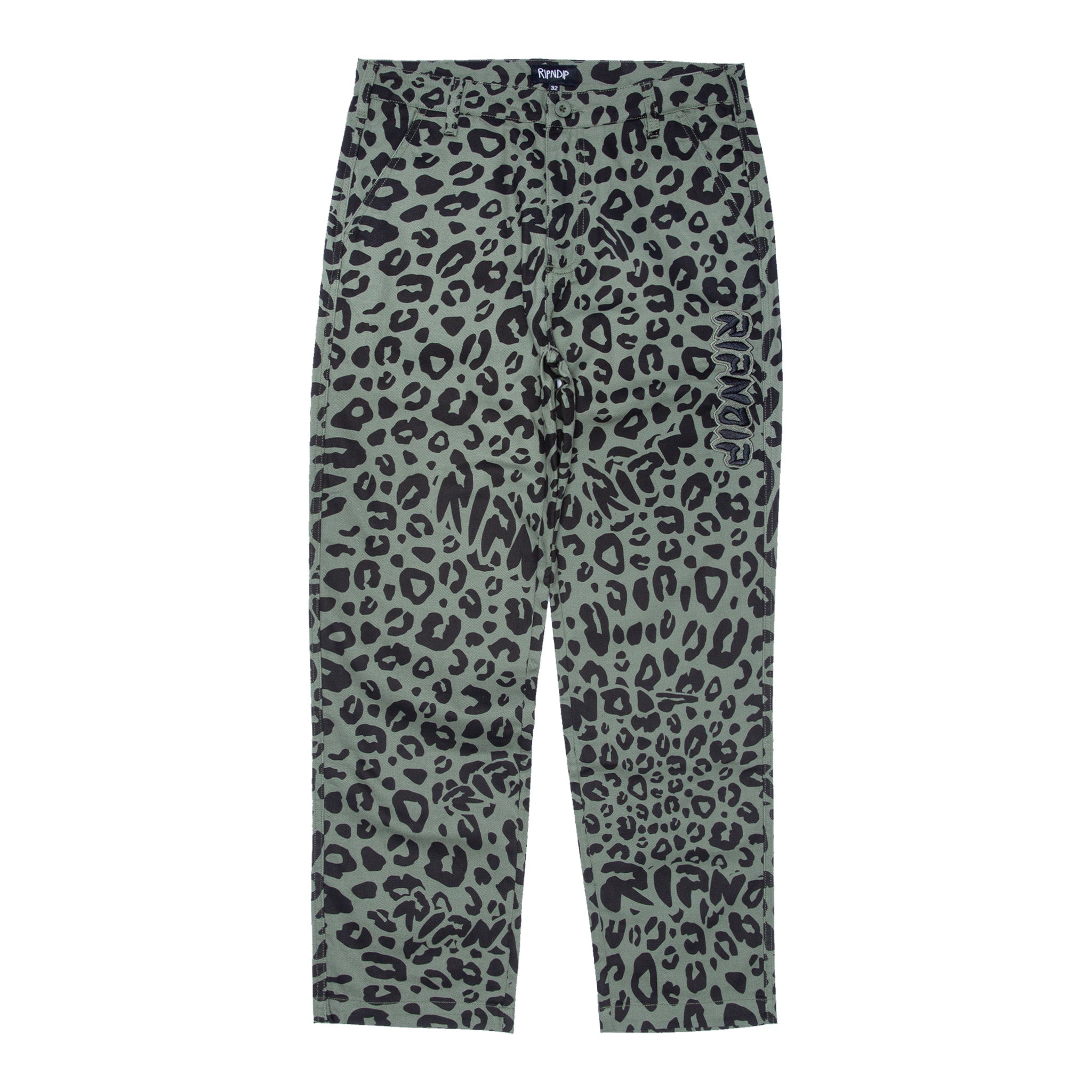 RIPNDIP Spotted Cotton Twill Pants (Olive)