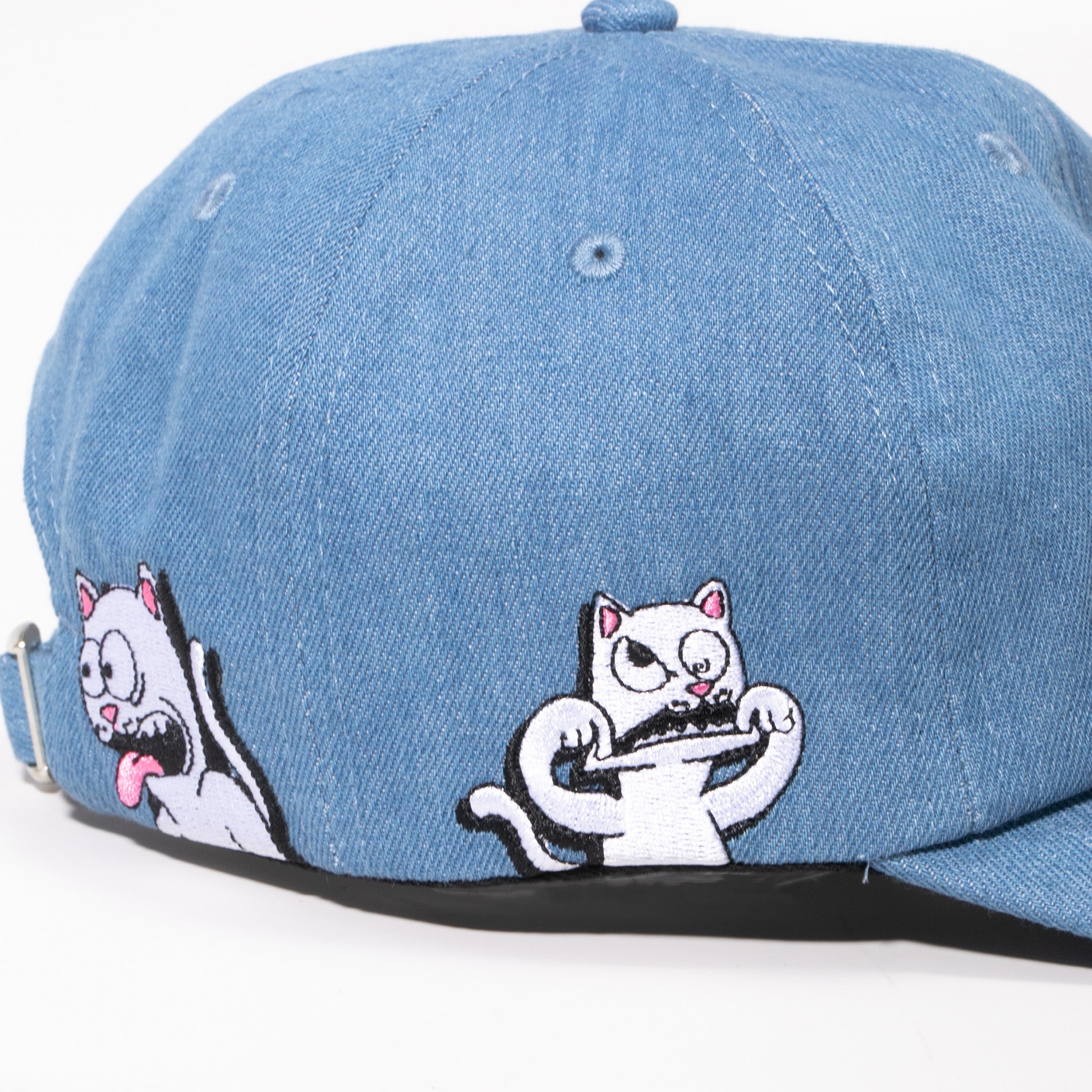 RIPNDIP Frustration Denim Dad Hat (Medium Wash)