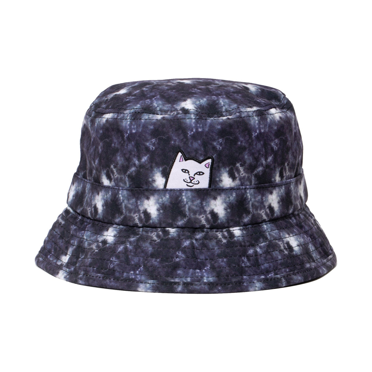 RIPNDIP Lord Nermal Tie Dye Bucket Hat (Black Lightning Wash)