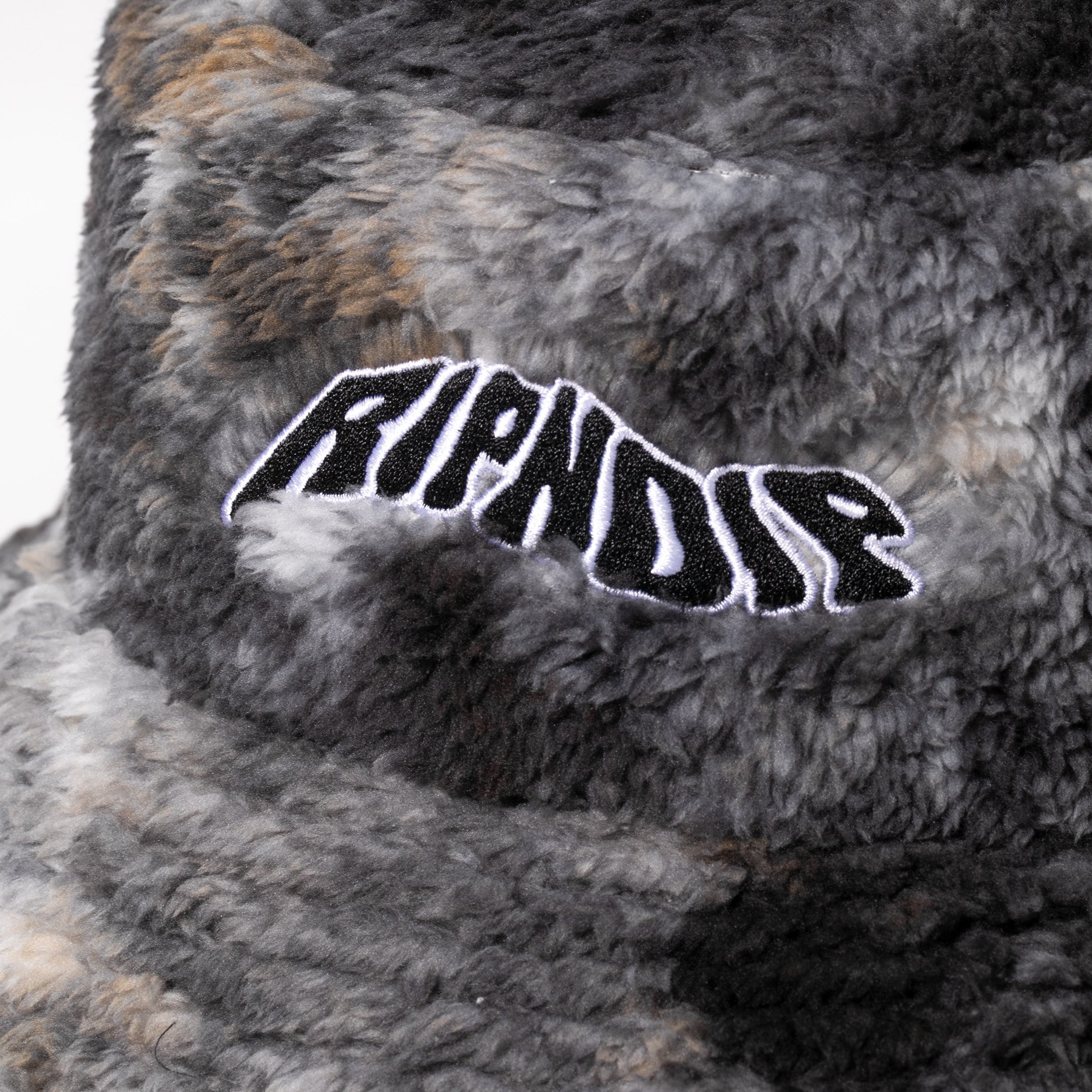 RIPNDIP Warped Tie Dye Sherpa Bucket Hat (Navy/Mauve)