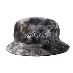 RIPNDIP Warped Tie Dye Sherpa Bucket Hat (Navy/Mauve)