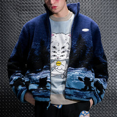 RIPNDIP Cosmic Meadow Sherpa Jacket (Purple/Slate)