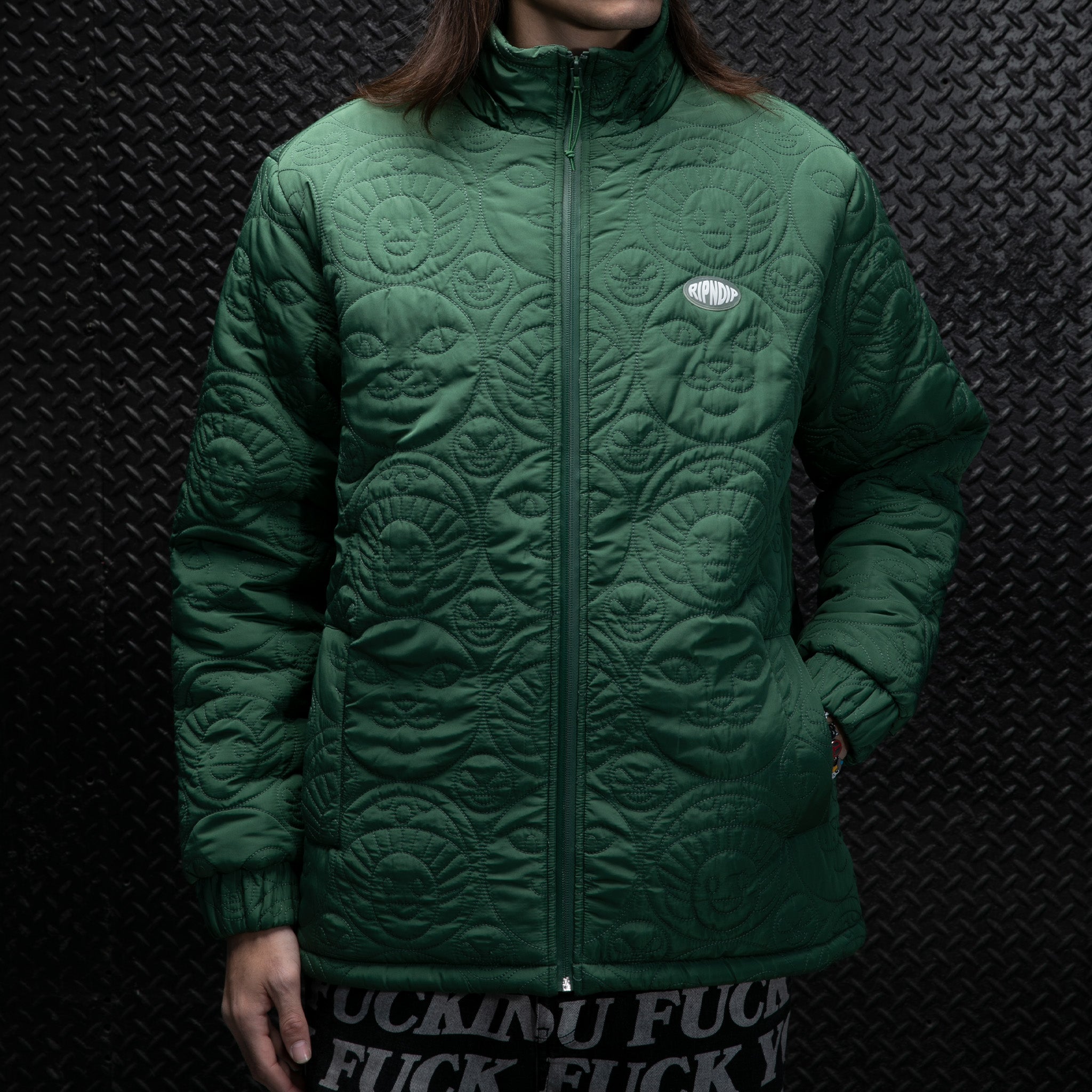 RIPNDIP Barry Bonds Puffer Jacket (Pine)