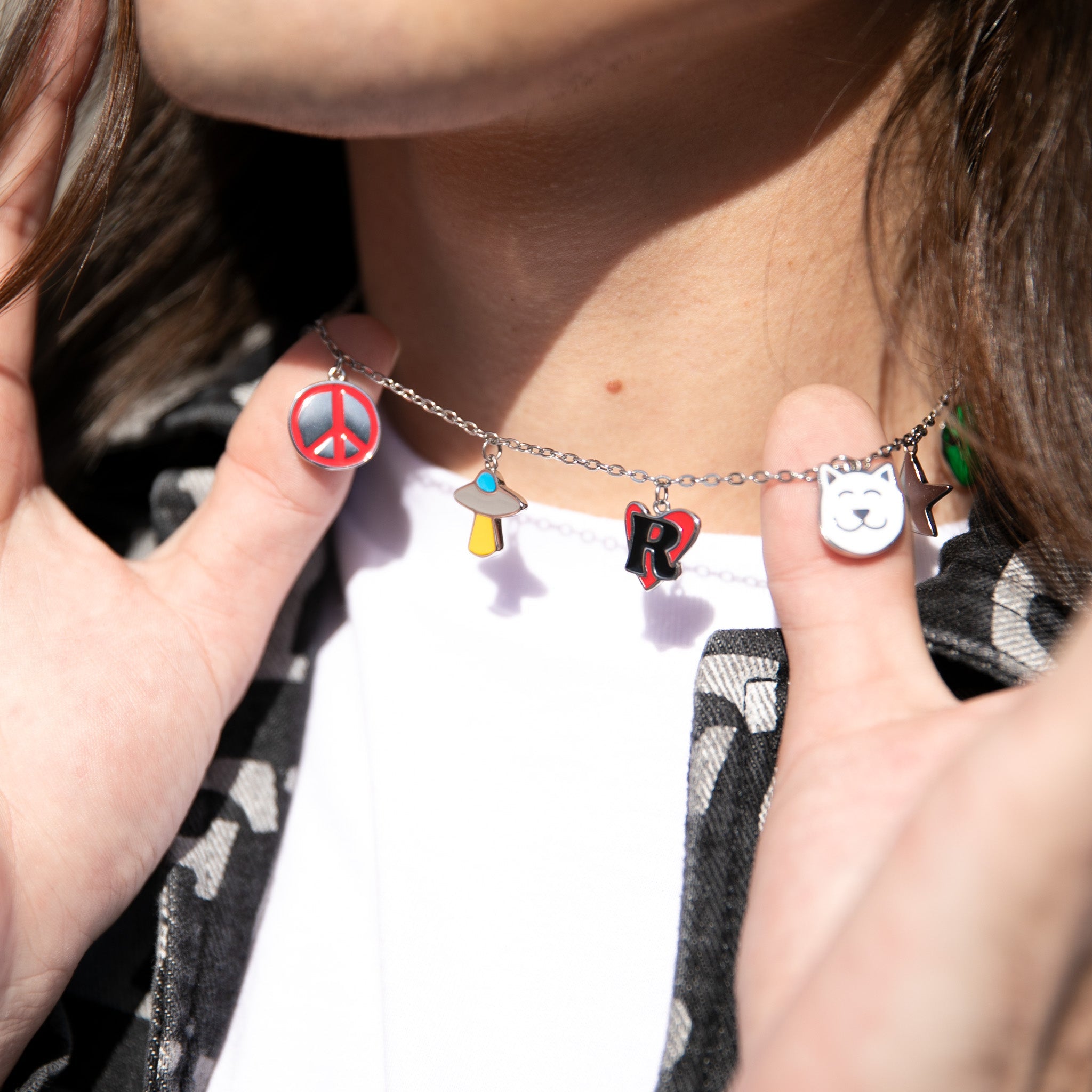 RIPNDIP Lucky Charms Necklace (Silver)