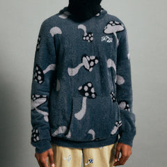 378568 Euphoria Faux Mohair Hoodie (Grey)