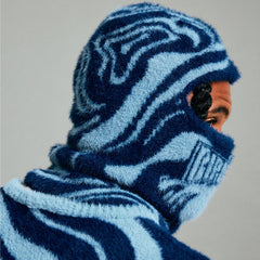 RIPNDIP Psychedelic Faux Mohair Balaclava (Dark Slate)