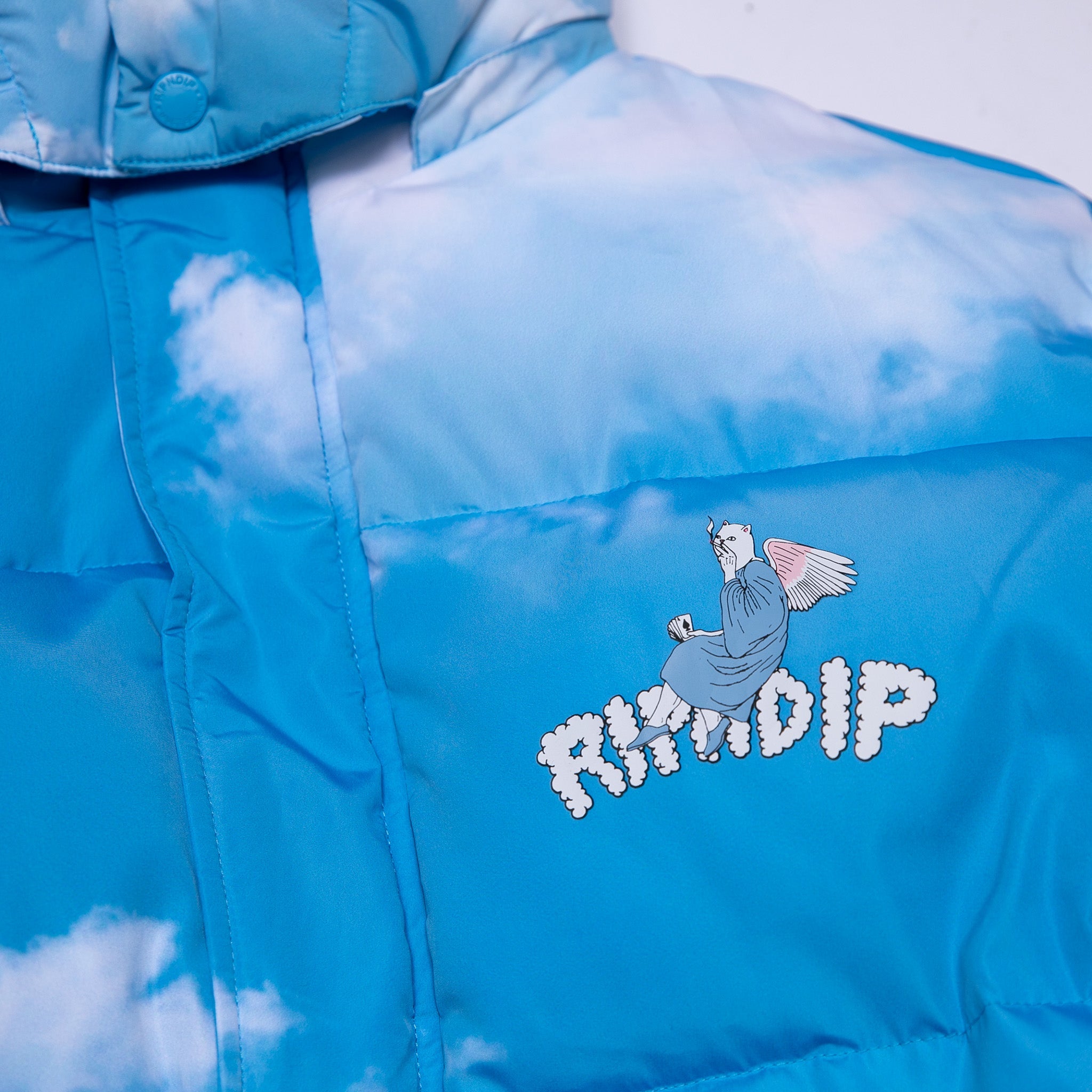 RIPNDIP Heaven And Hell Puffer Jacket (Blue)