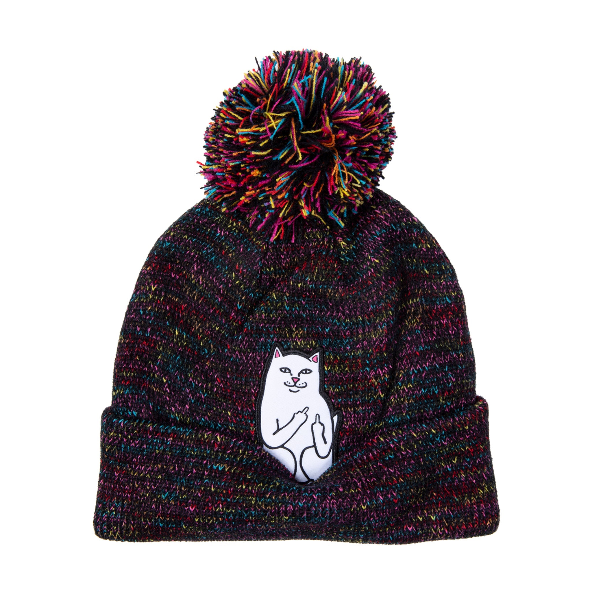 RipNDip Lord Nermal Pom Beanie (Black Multi)