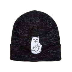 RipNDip Lord Nermal Ribbed Beanie (Black Reflective Yarn)
