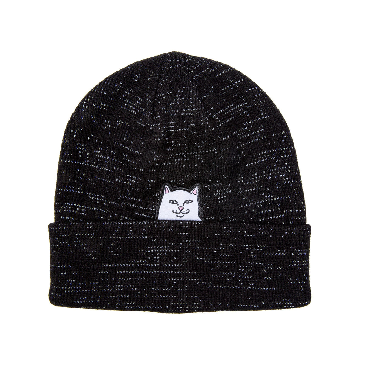 RipNDip Lord Nermal Ribbed Beanie (Black Reflective Yarn)