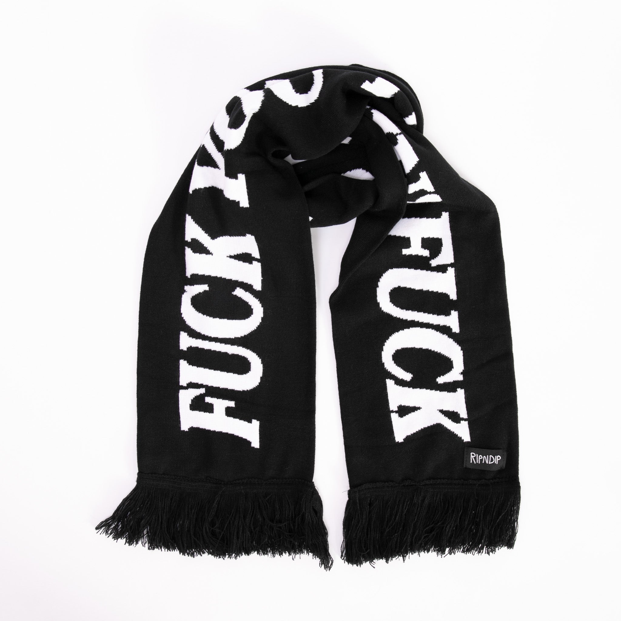 RIPNDIP Fuckin Fuck Knit Scarf (Black)