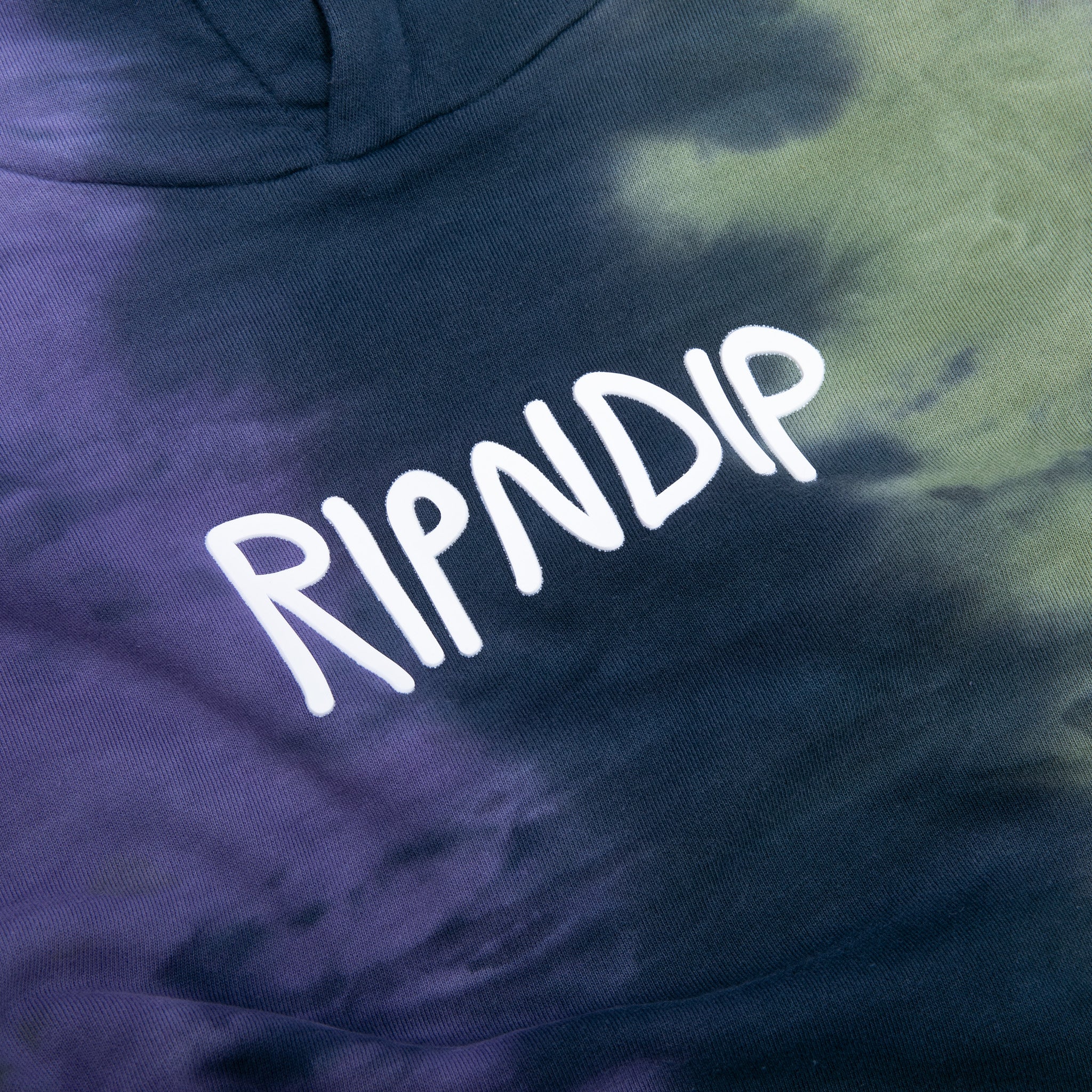 RIPNDIP Ripndip Rubber Logo Hoodie (Sage/Slate Tie Dye)