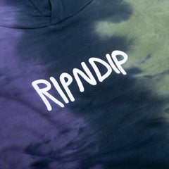 RIPNDIP Ripndip Rubber Logo Hoodie (Sage/Slate Tie Dye)