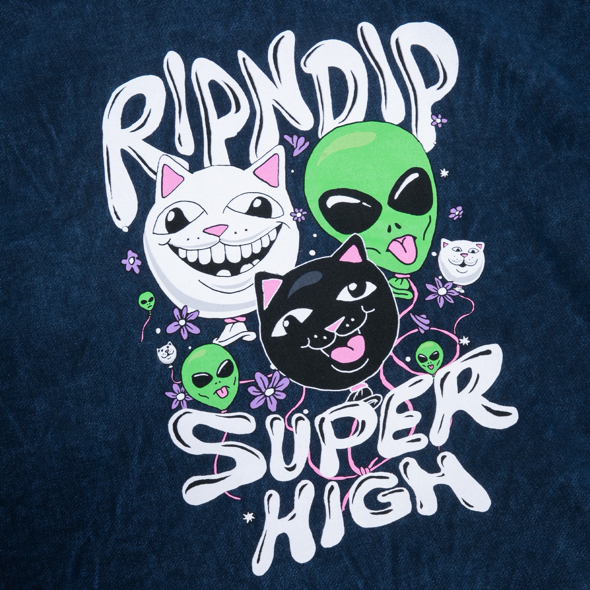 RIPNDIP Super High Hoodie (Navy Mineral Wash)