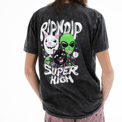 RIPNDIP Super High Tee (Black Mineral Wash)