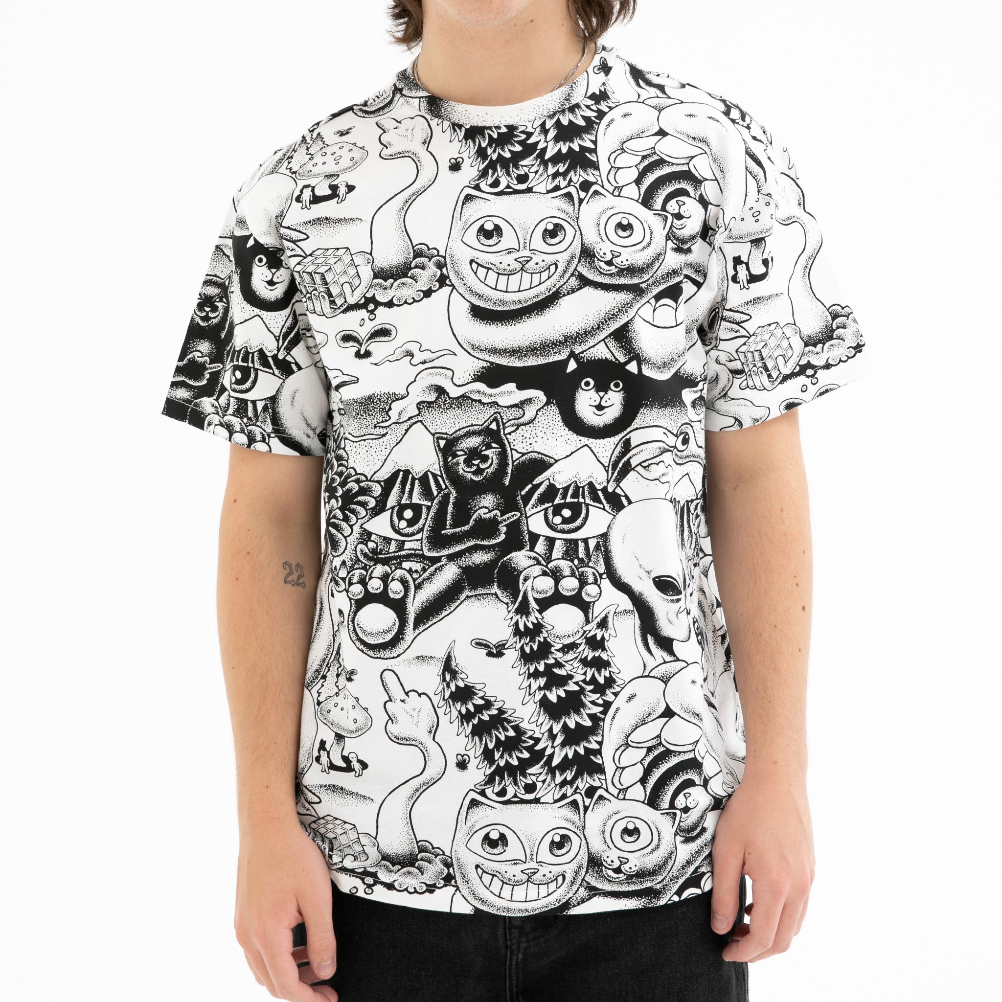 RIPNDIP Dark Twisted Fantasy Short Sleeve Tee (Black/White)