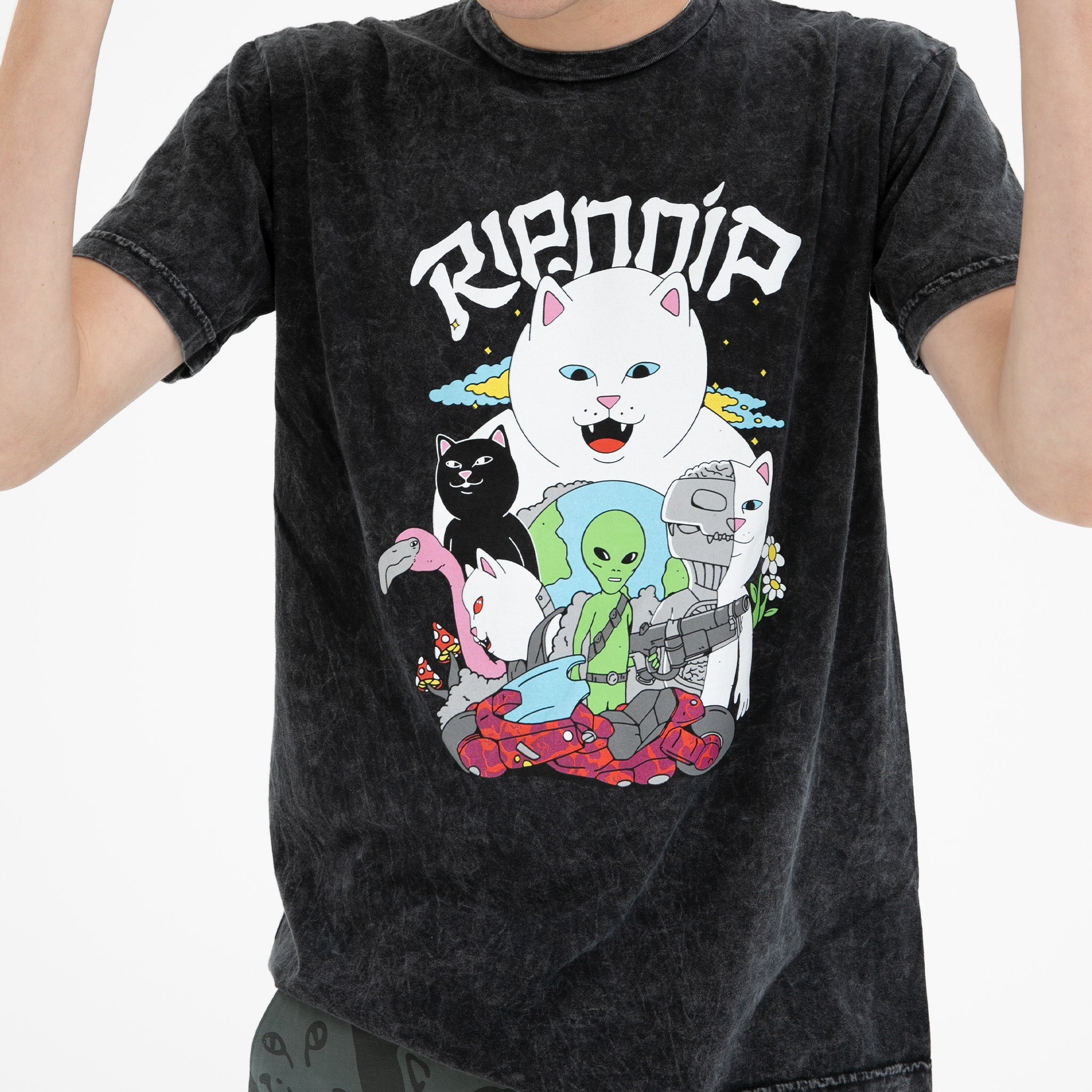 RIPNDIP Runaway Tee (Black Mineral Wash)