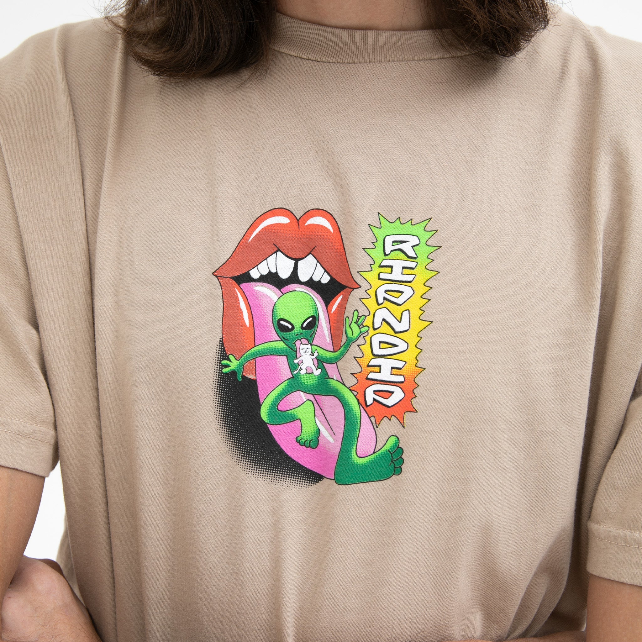 RIPNDIP Happy Lickin Tee (Almond)