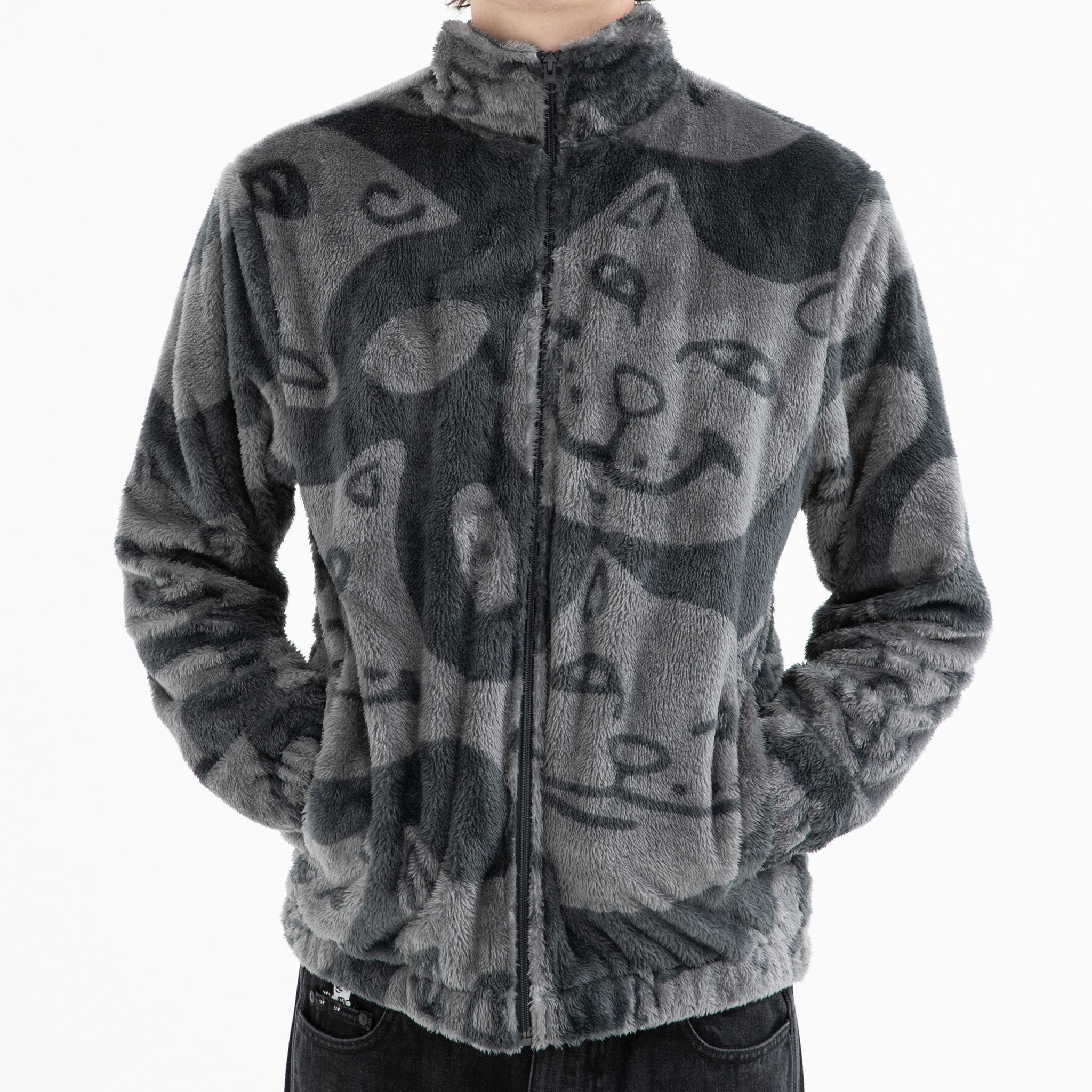 RIPNDIP Many Faces Sherpa Jacket (Charcoal)
