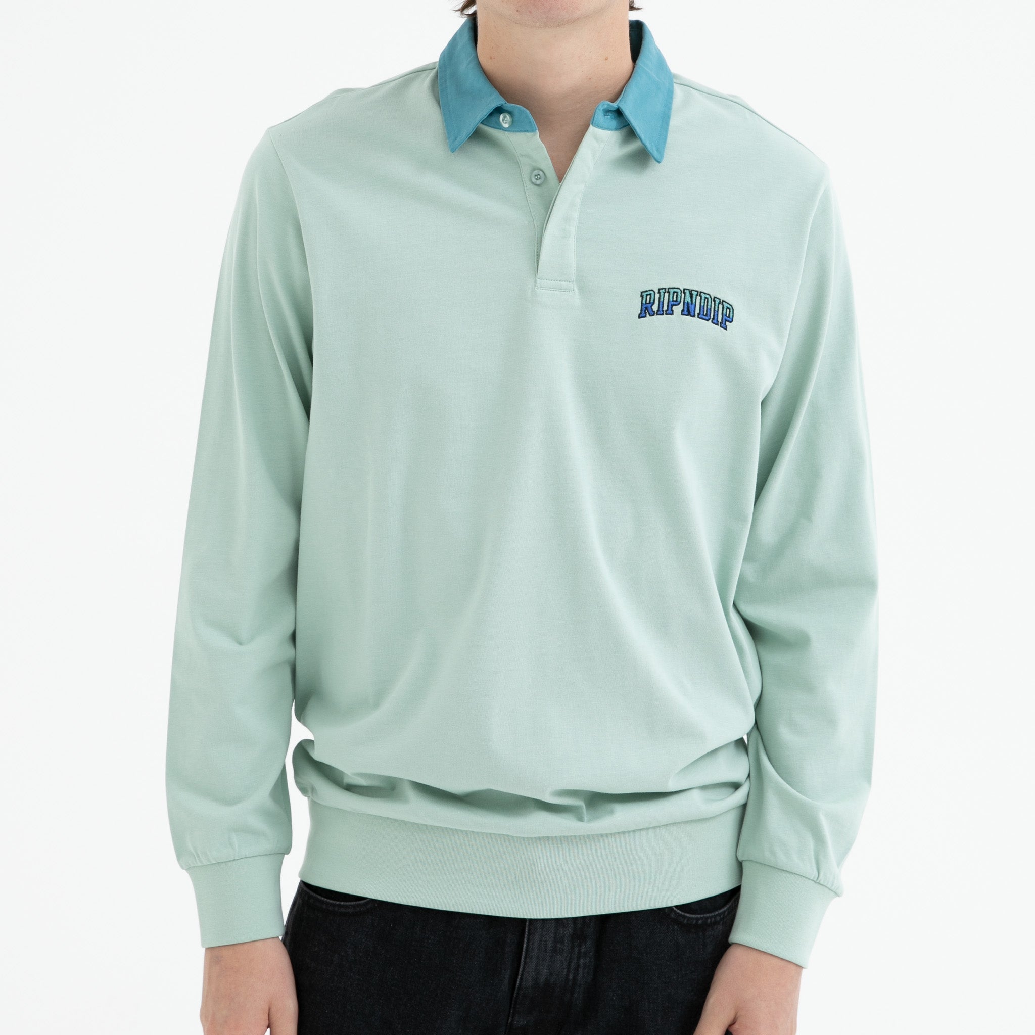 RIPNDIP Team Spirit Long Sleeve Rugby (Sage)
