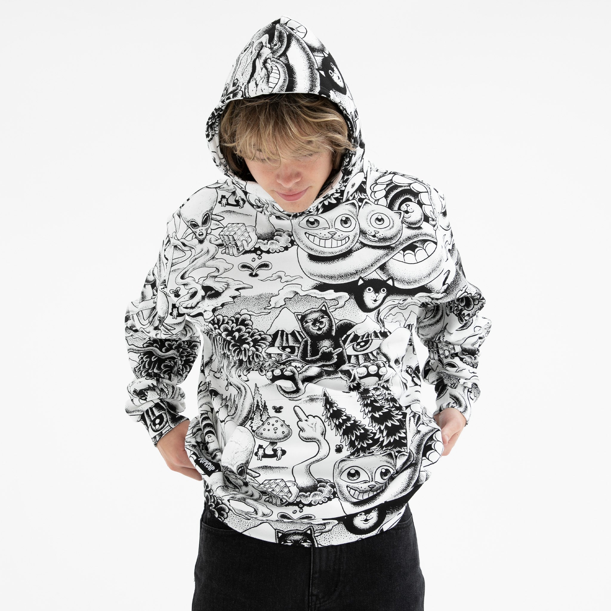 RIPNDIP Dark Twisted Fantasy Hoodie (Black/White)